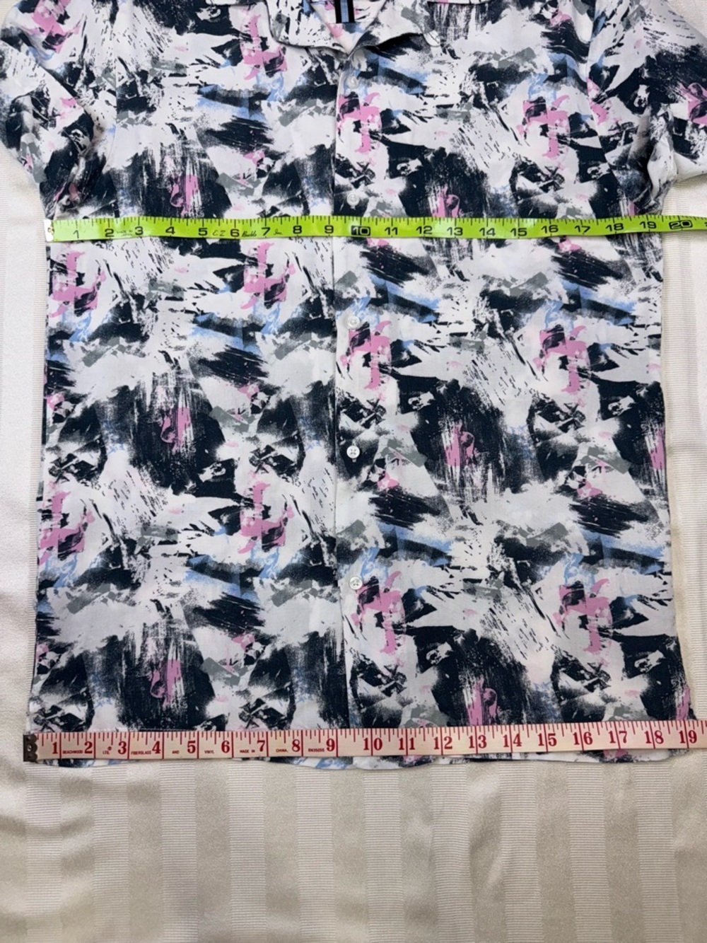 Cactus Man Ricky Singh Sz Small Abstract Brushstroke Button-Up Men’s Shirt - Picture 5 of 13